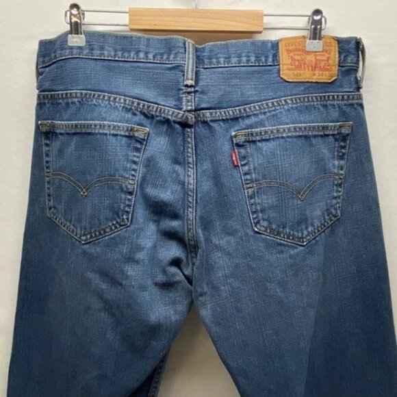 Levi's 569 Jeans Men's 34x30 Blue Drk Wash Loose Fit Straight Leg LEVI Denim GUC - Picture 4 of 12